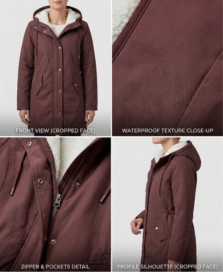 Gunvor fleece lined winter parka with hood – image 15