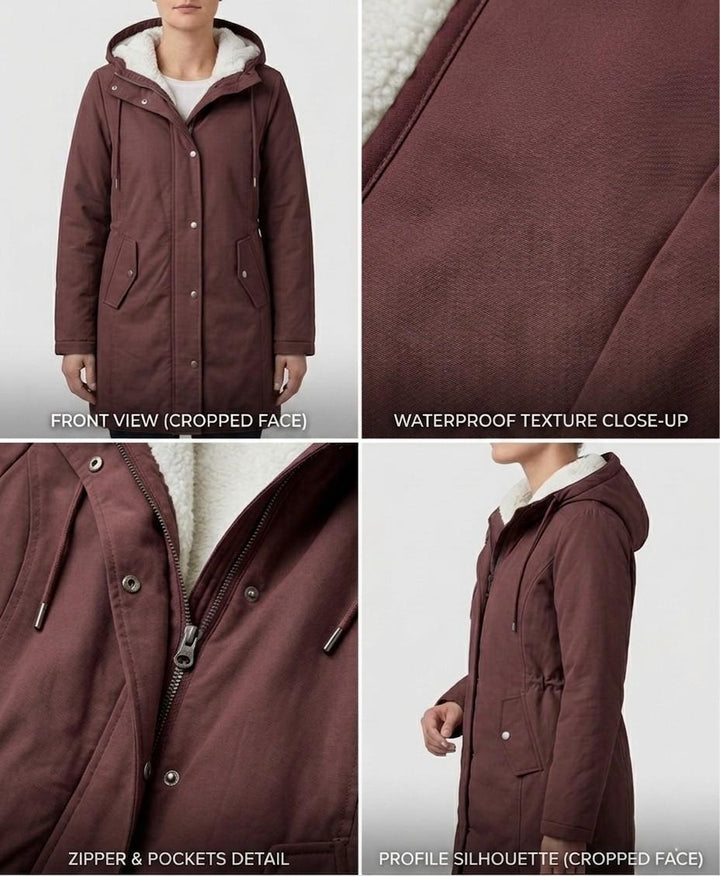 Gunvor fleece lined winter parka with hood – image 15