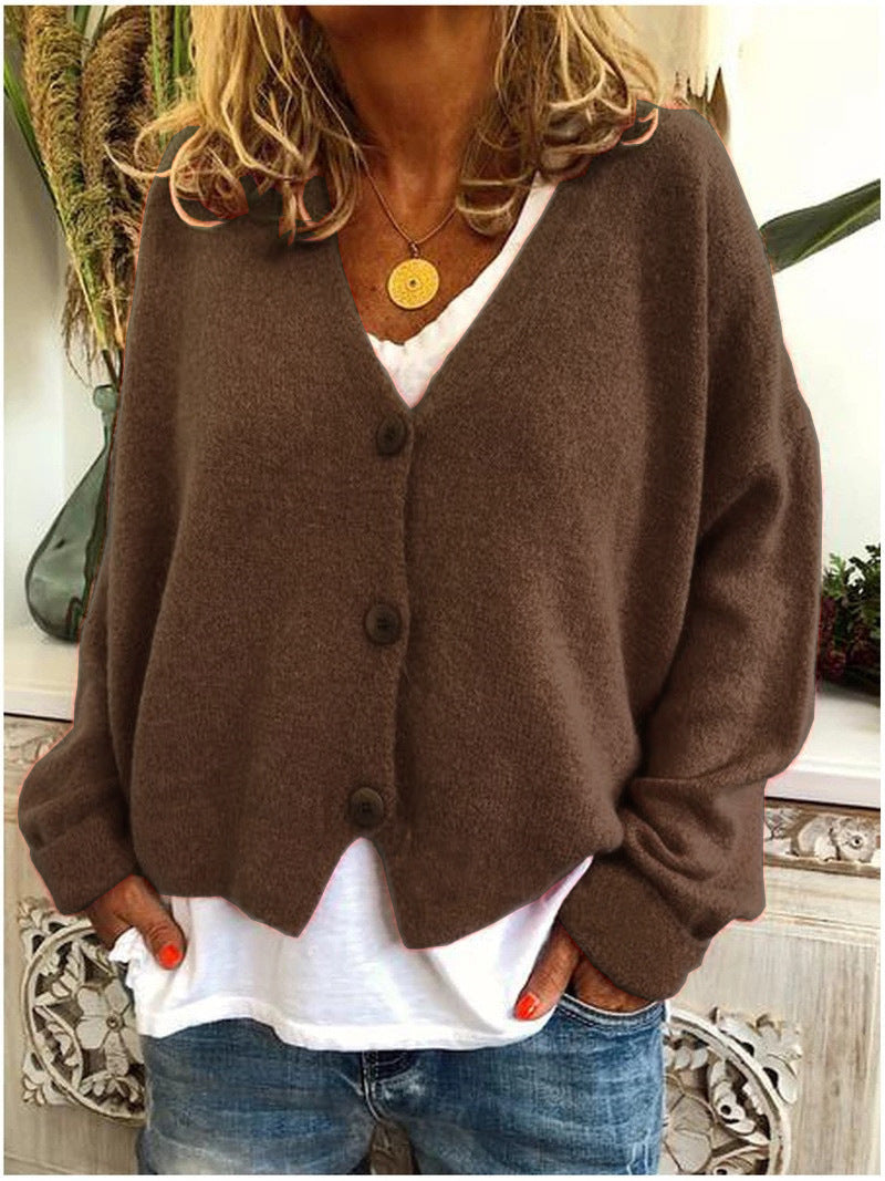 Lise oversized V neck knit cardigan – image 15