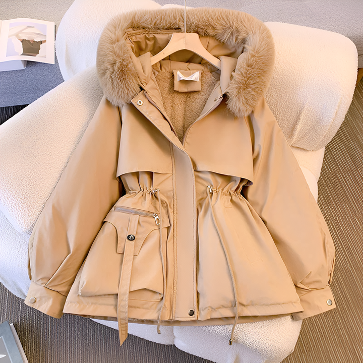 Celandine padded jacket with faux fur hood – image 4