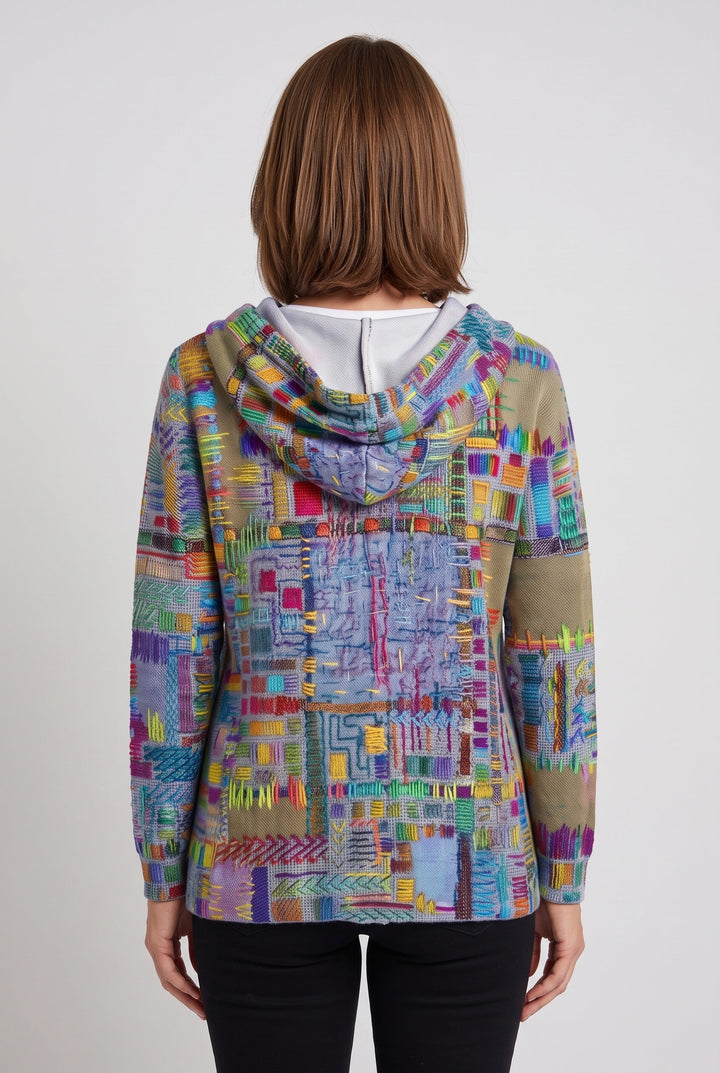 Gyda hooded button front longline cardigan – image 2
