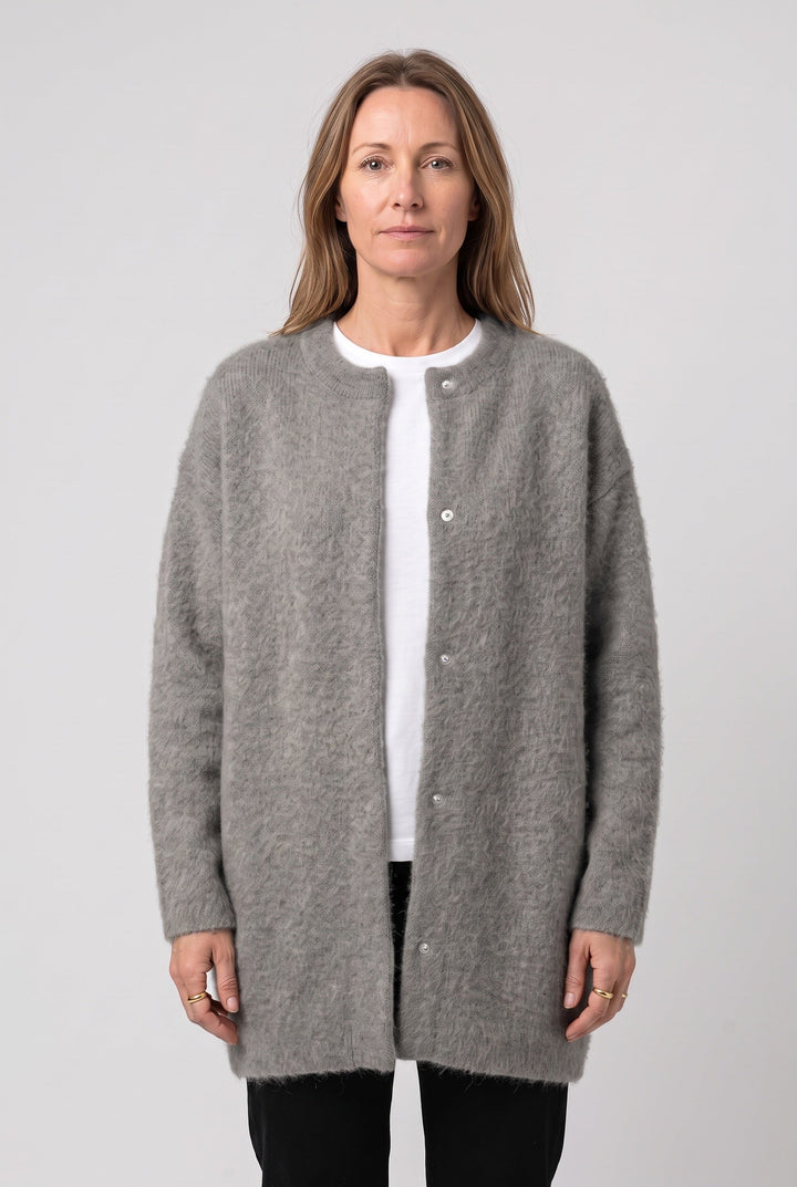 Catrin Elegant Longline Button Front Cardigan with Pockets - image 7