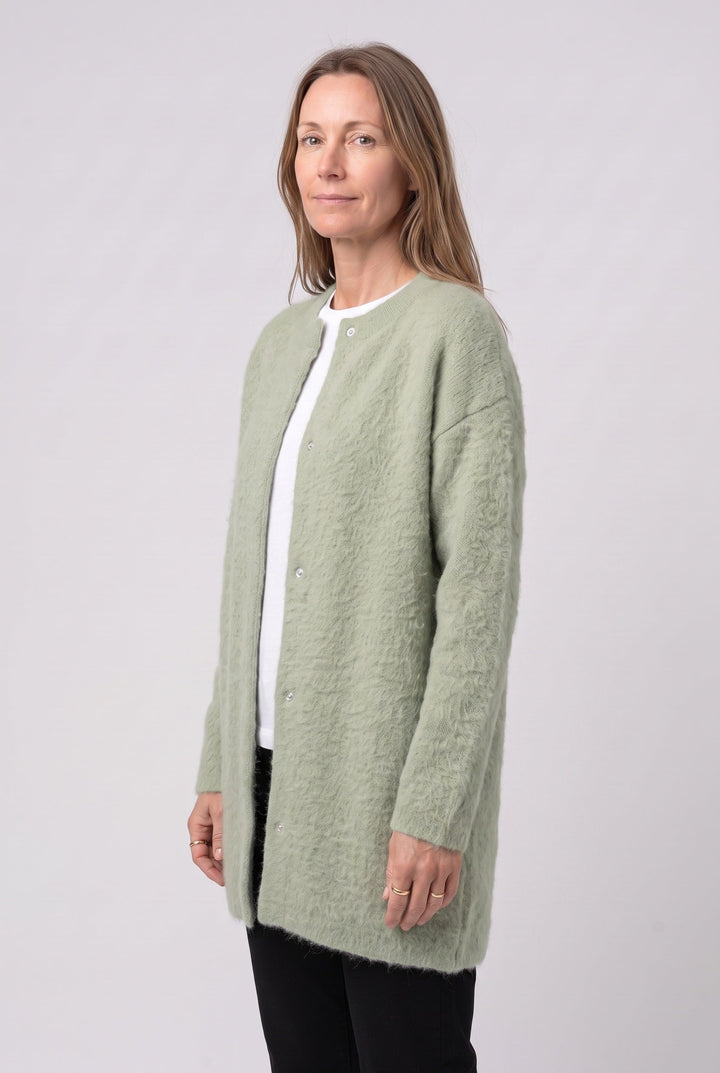 Catrin Elegant Longline Button Front Cardigan with Pockets - image 9