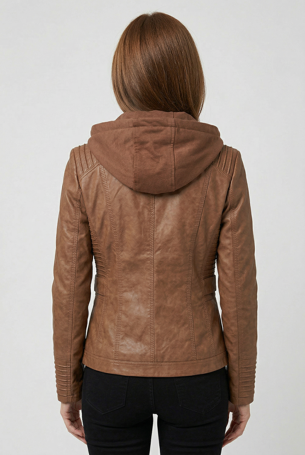 Lotta hooded faux leather jacket – image 2