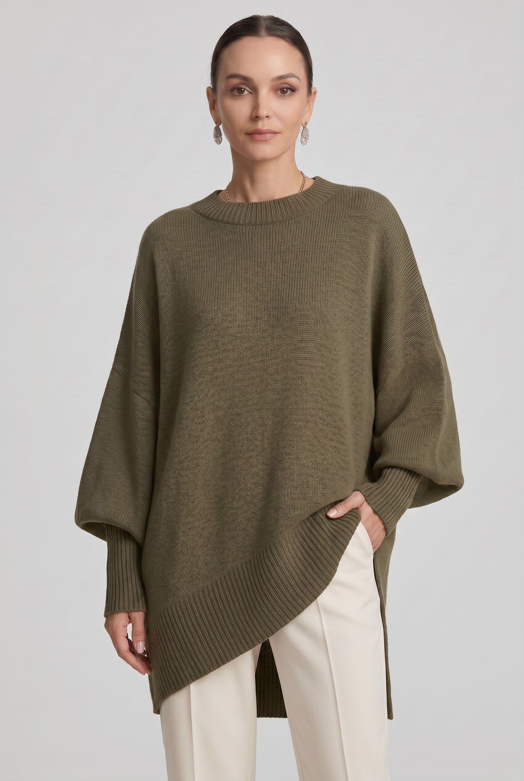 Juliet Elegant Oversized Crew Neck Knit Jumper - image 8