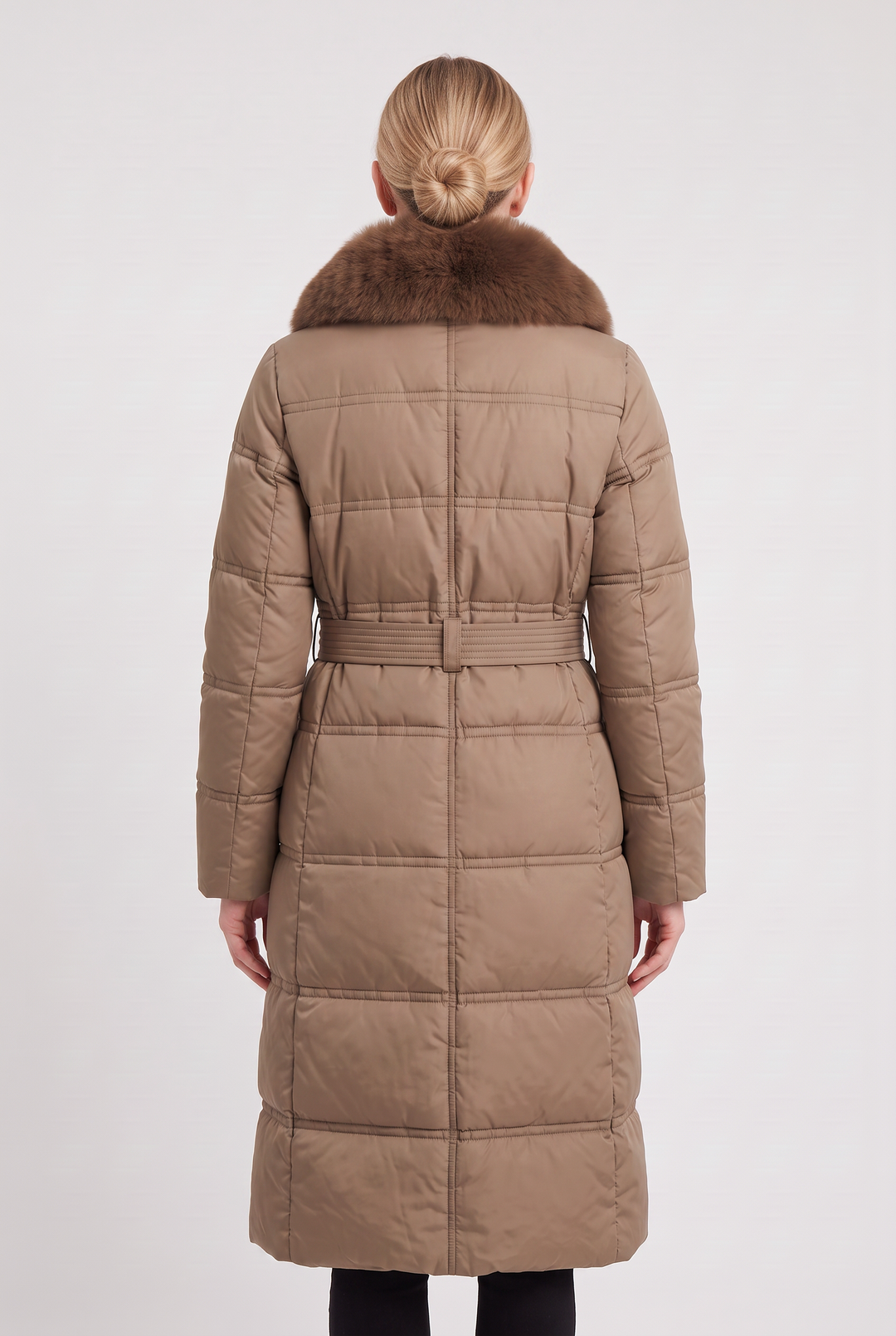 Thora Elegant Hooded Puffer Jacket with Contrast Collar - image 2