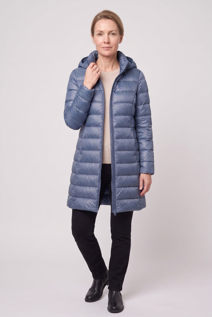 Jolie Elegant Hooded Longline Puffer Jacket - image 12
