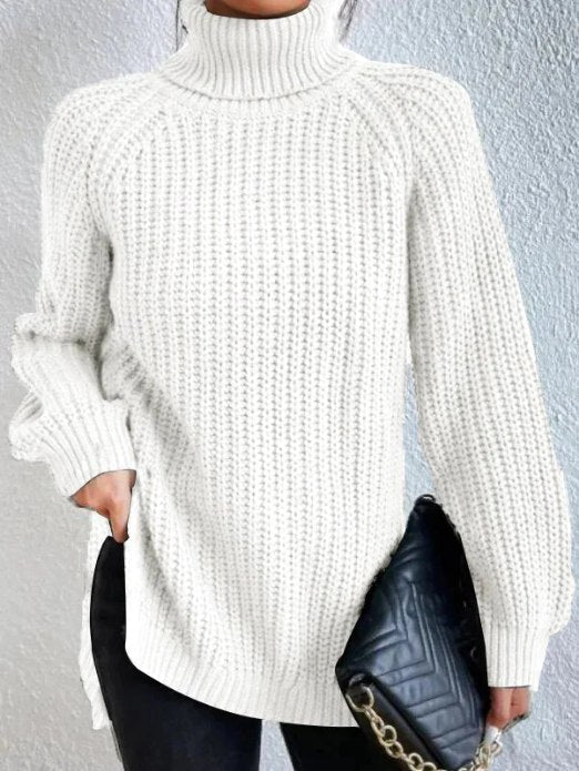 Sophia roll neck jumper in black