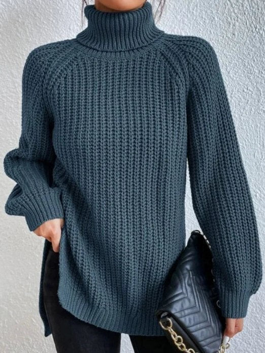 Sophia roll neck jumper in navy