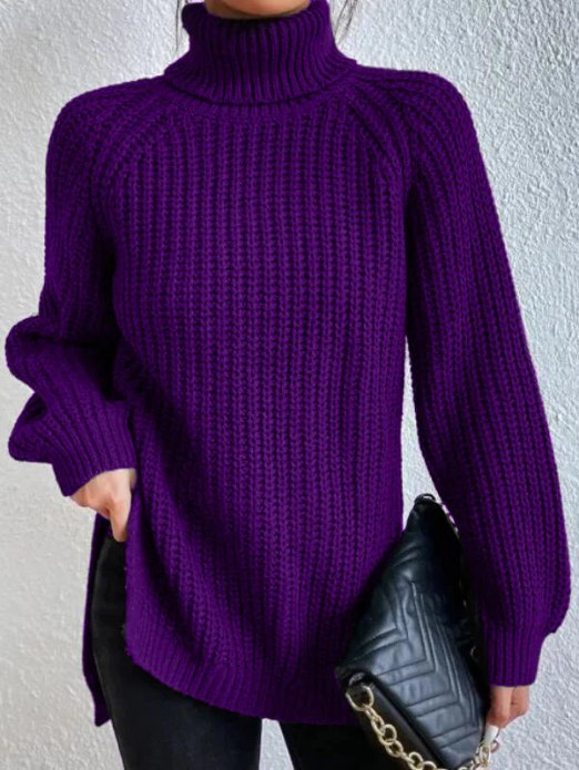Sophia roll neck jumper in green