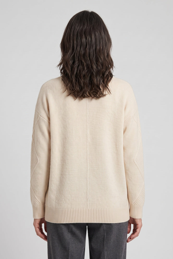 Mette cable knit V neck cardigan – image 2