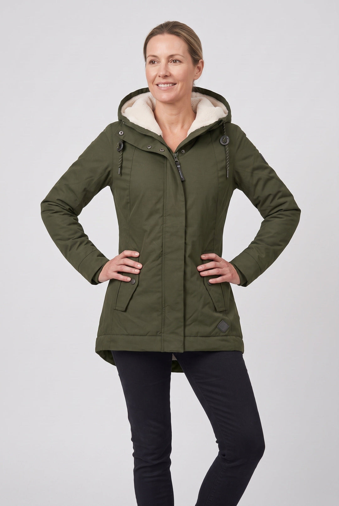 Olwen Elegant Hooded Waterproof Padded Coat - image 5