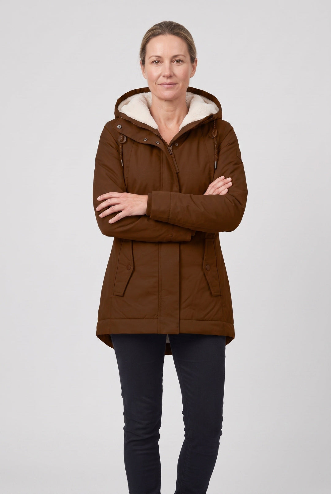 Olwen Elegant Hooded Waterproof Padded Coat - image 9