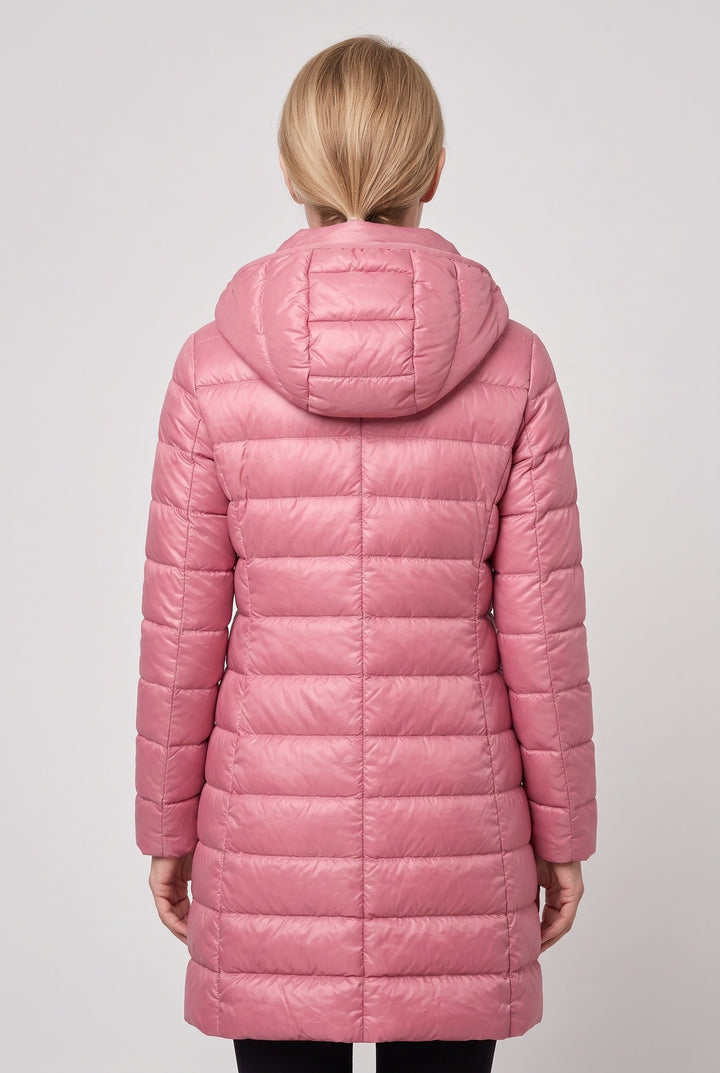 Jolie Elegant Hooded Longline Puffer Jacket - image 2