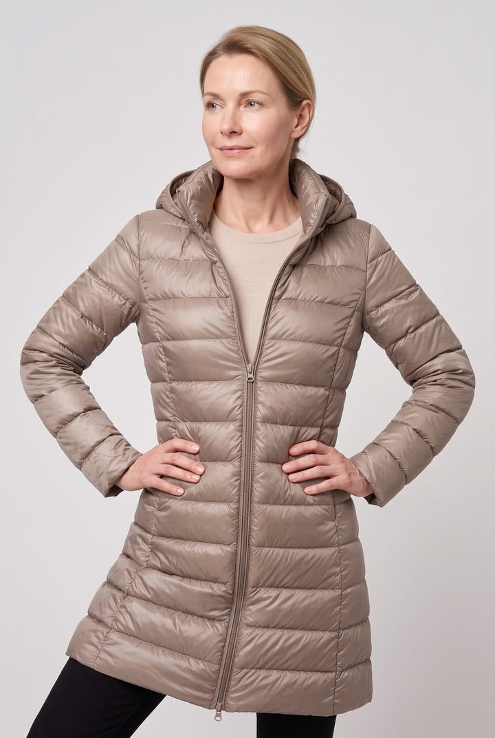Jolie Elegant Hooded Longline Puffer Jacket - image 7