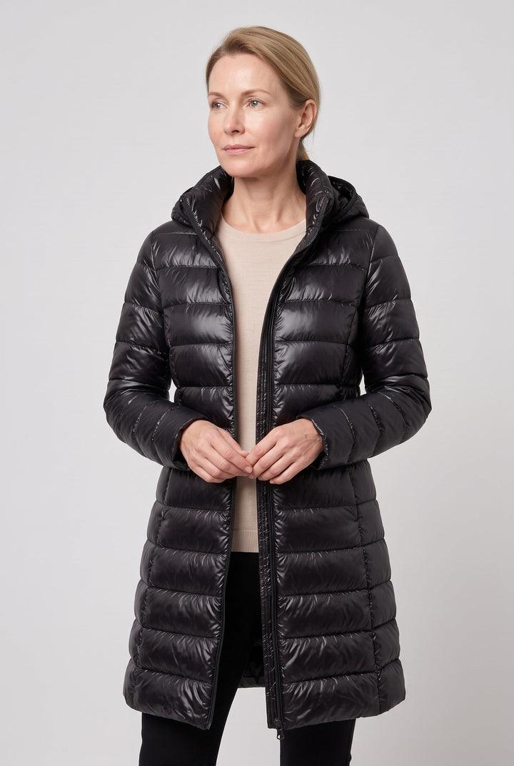 Jolie Elegant Hooded Longline Puffer Jacket - image 9