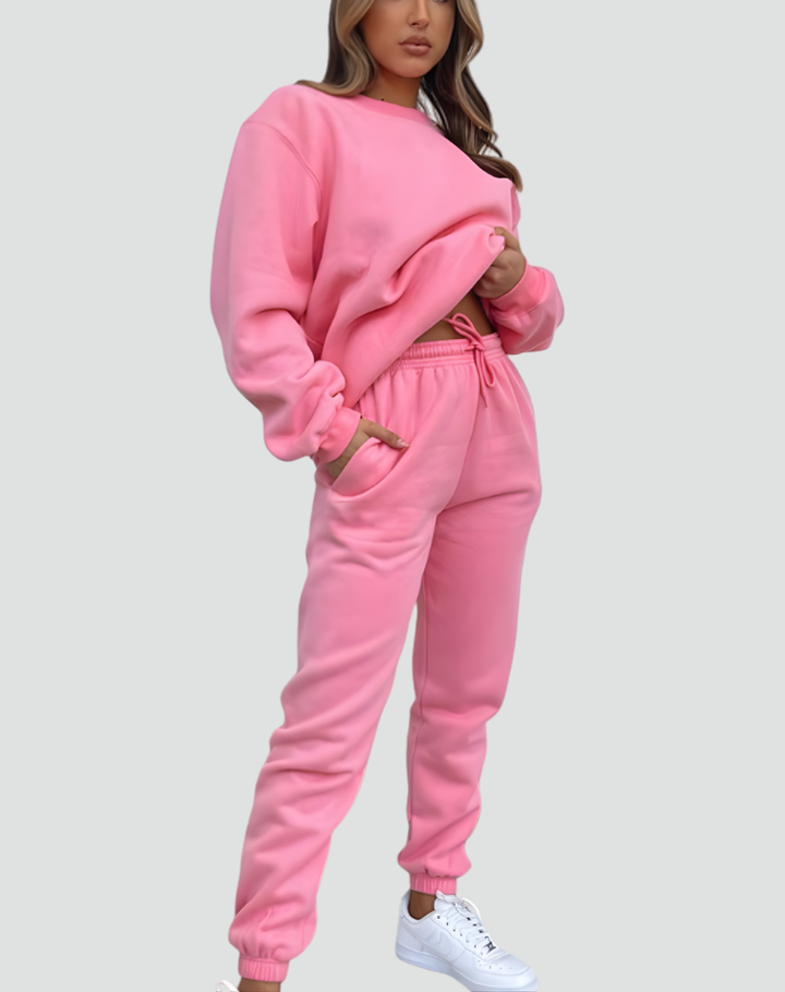 Romy two piece knit lounge set in light blue