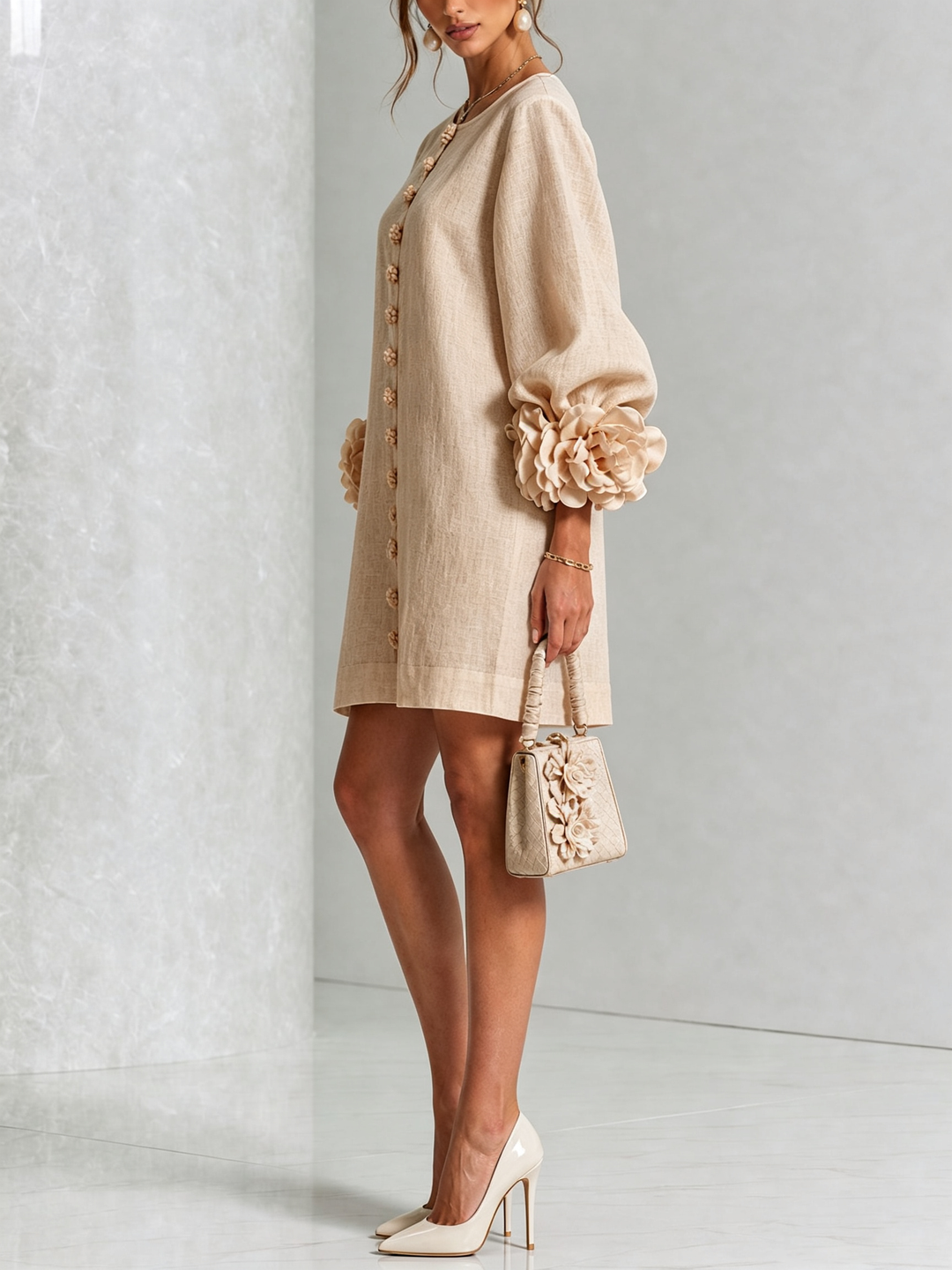 Leonie long sleeve midi dress – image 29