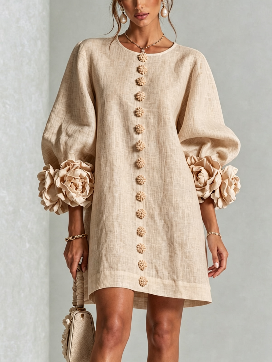 Leonie long sleeve midi dress – image 7