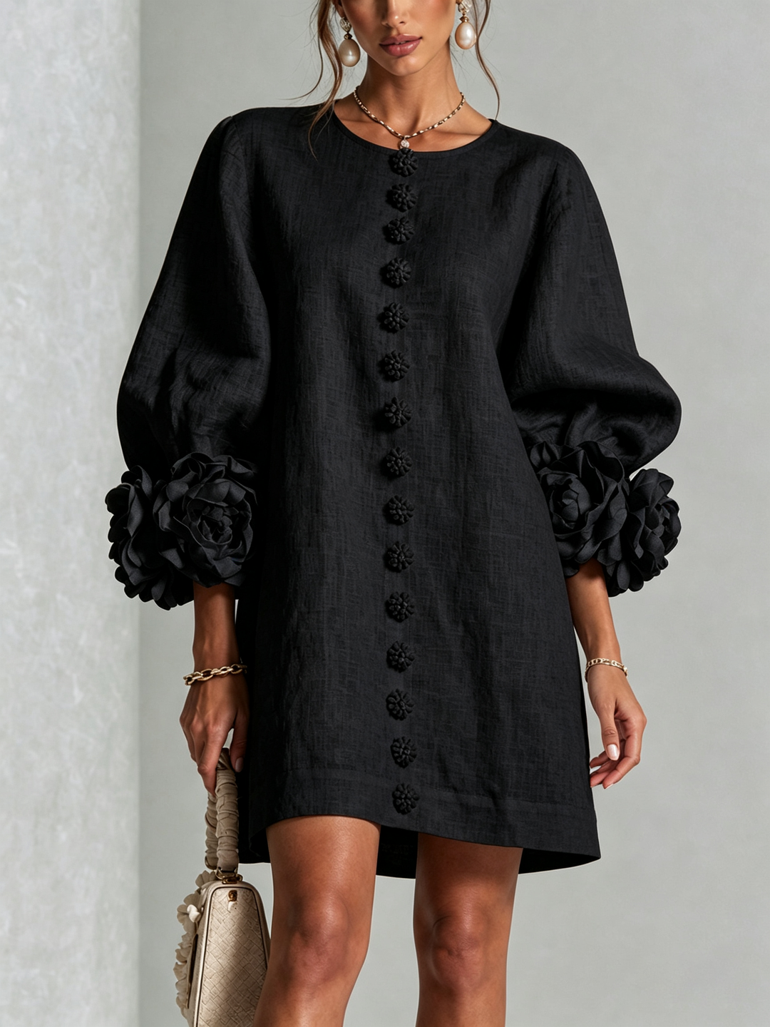 Leonie long sleeve midi dress – image 5