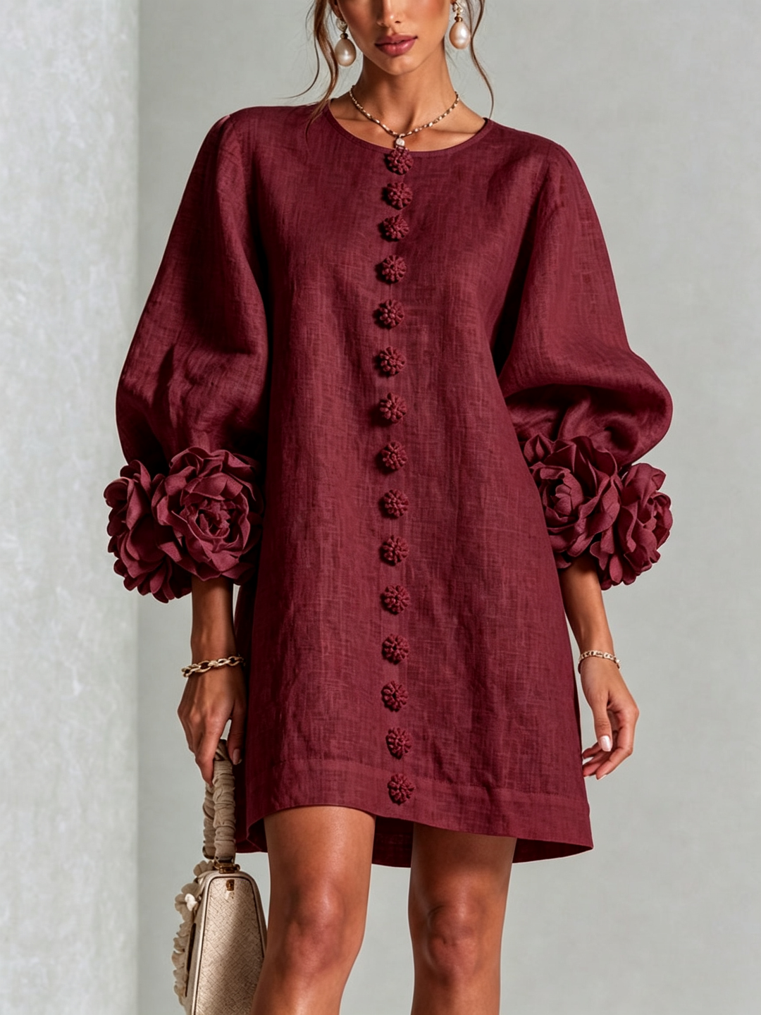 Leonie long sleeve midi dress – image 10
