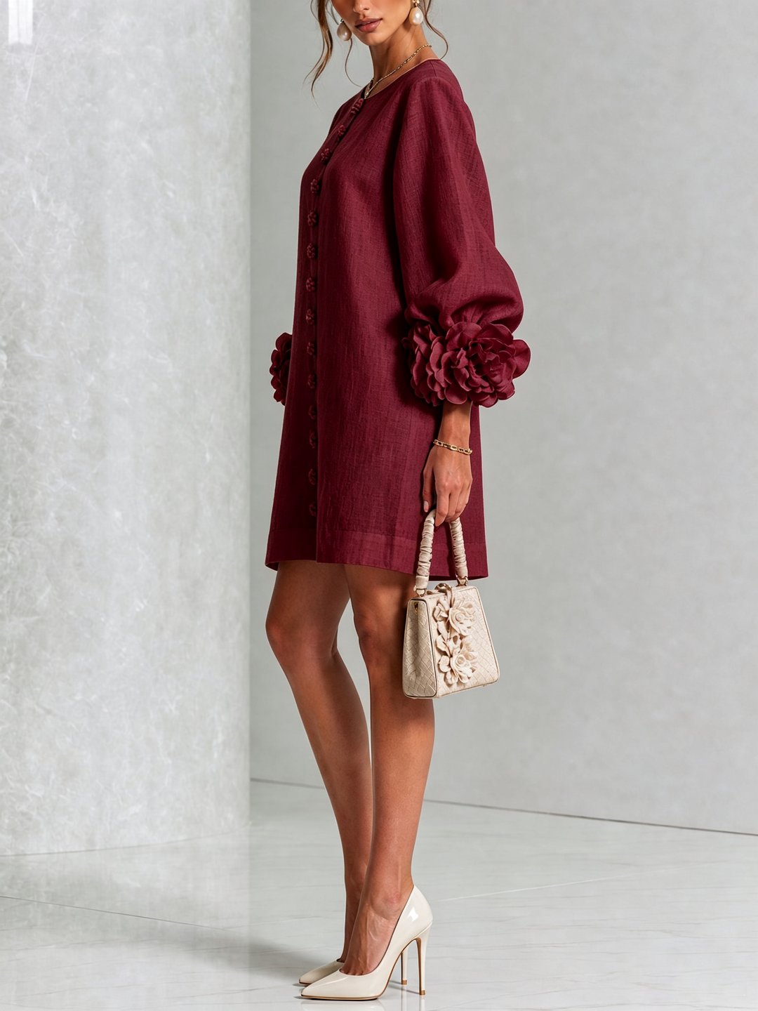 Leonie long sleeve midi dress – image 38