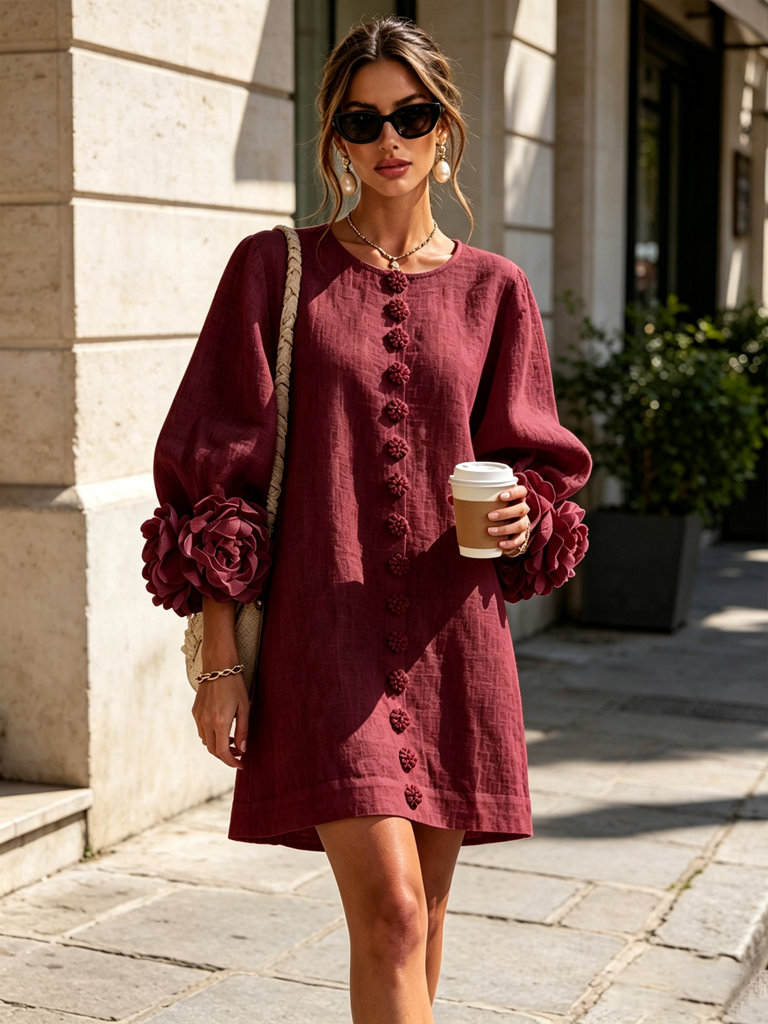 Leonie long sleeve midi dress – image 40