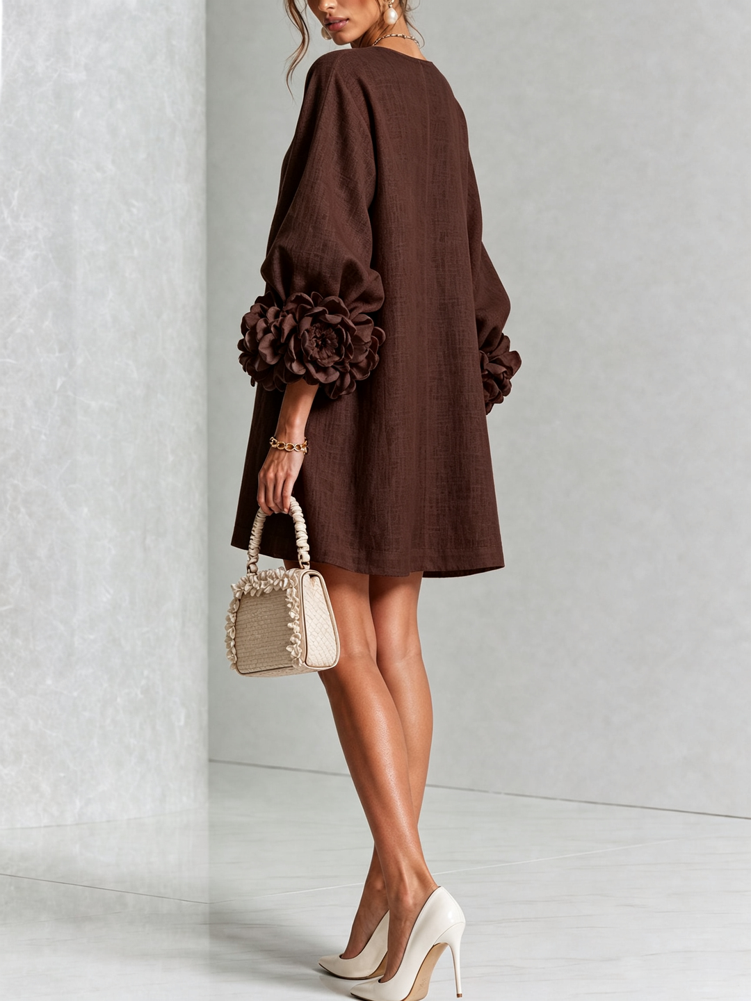 Leonie long sleeve midi dress – image 33
