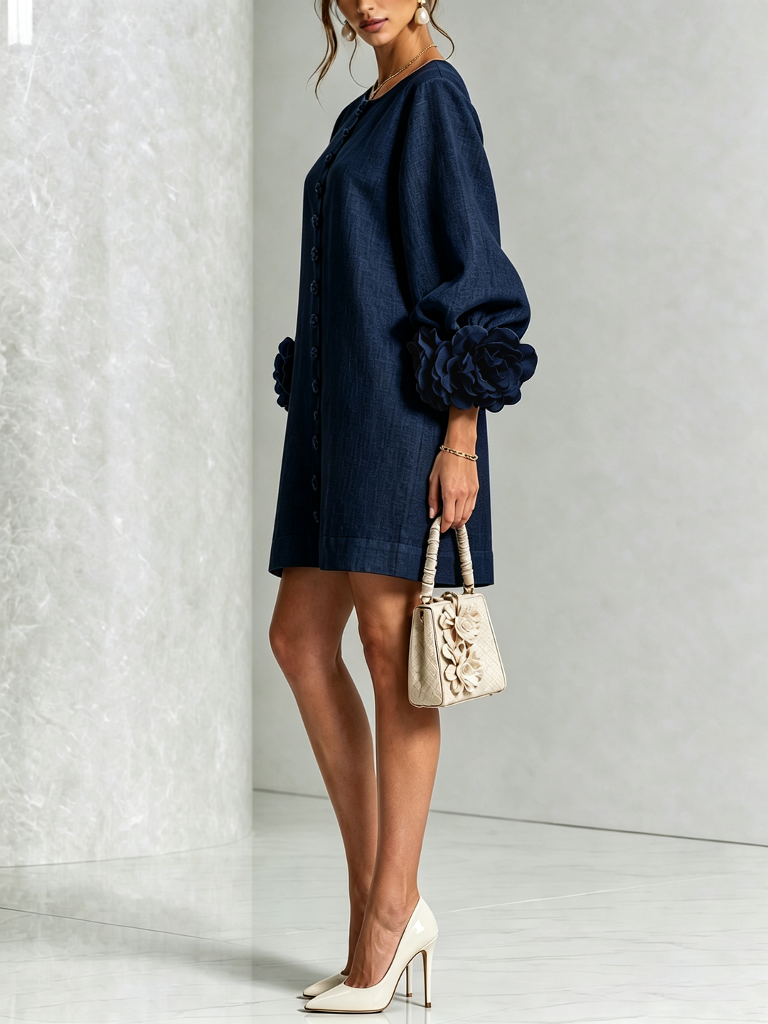 Leonie long sleeve midi dress – image 20
