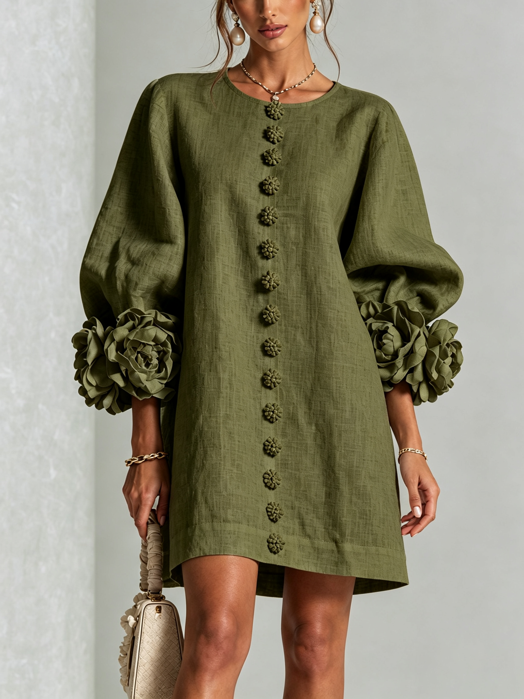 Leonie long sleeve midi dress – image 3