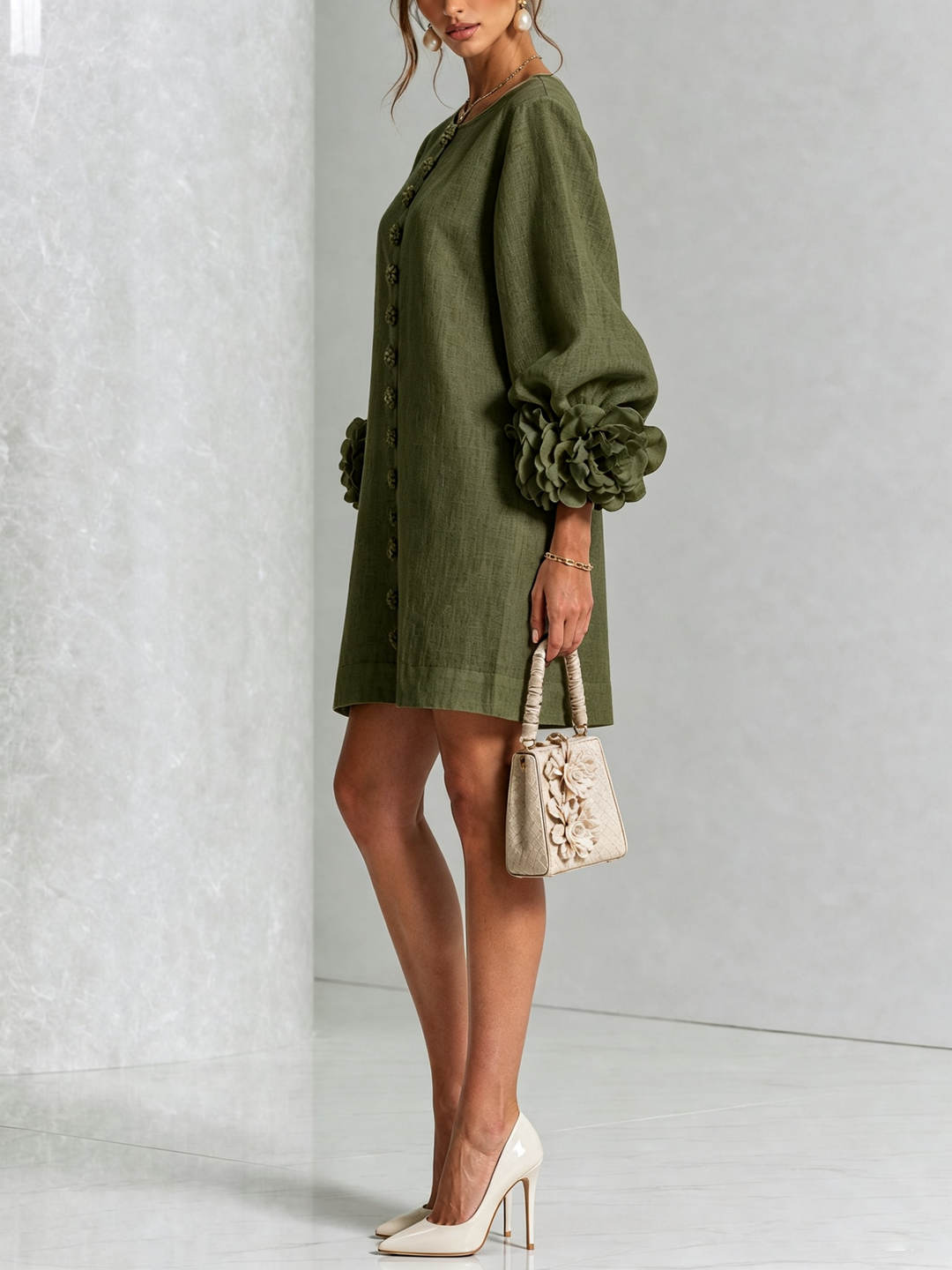Leonie long sleeve midi dress – image 17
