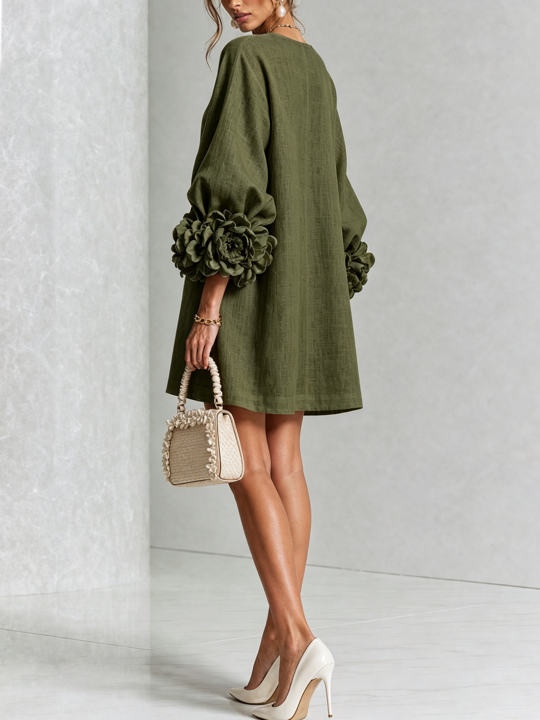 Leonie long sleeve midi dress – image 18