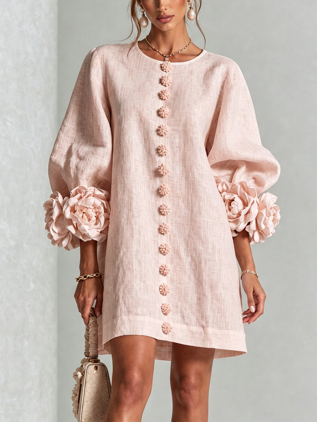 Leonie long sleeve midi dress – image 6