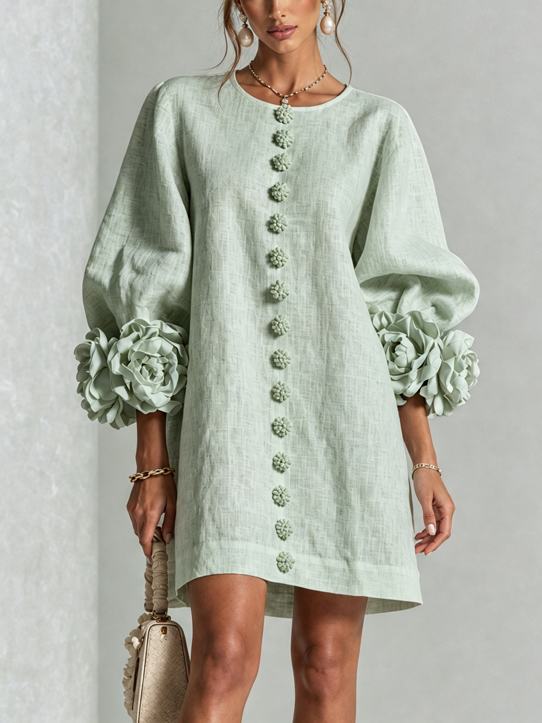 Leonie long sleeve midi dress – image 9