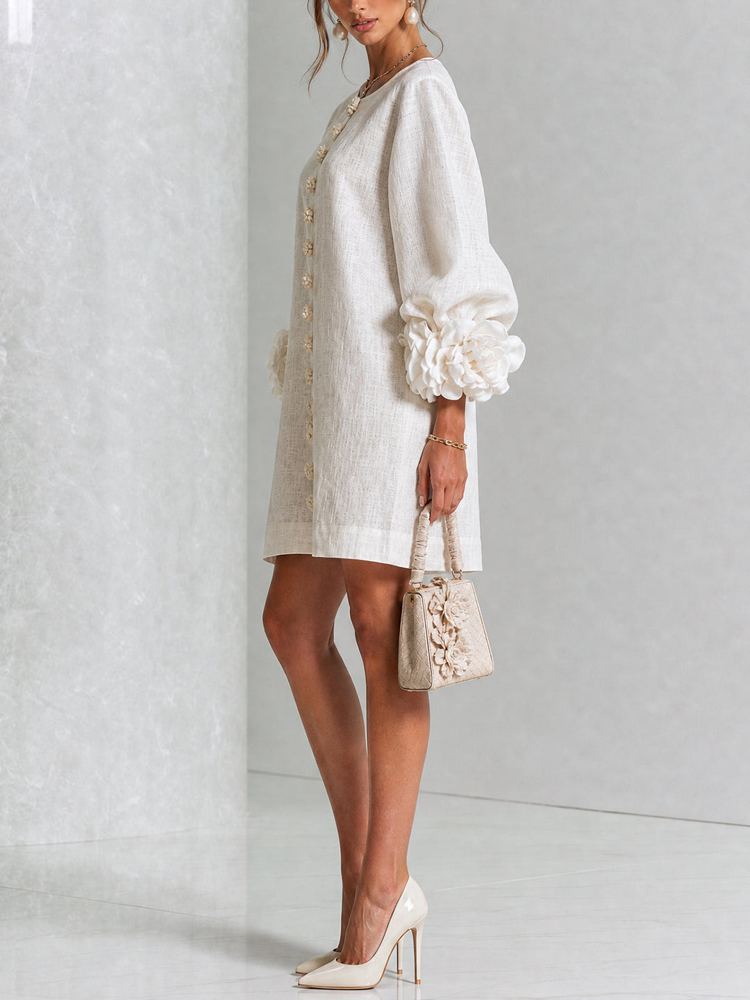 Leonie long sleeve midi dress – image 12