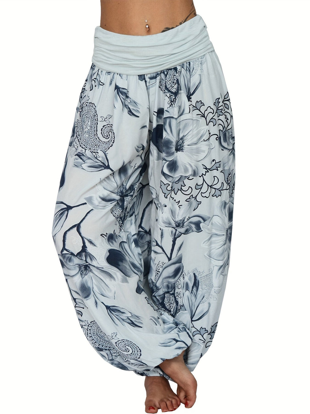 Cecilia Elegant Wide Leg Floral Print Trousers - image 7