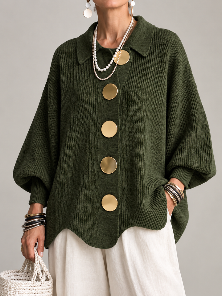 Alva knit vest with oversized collar – image 4