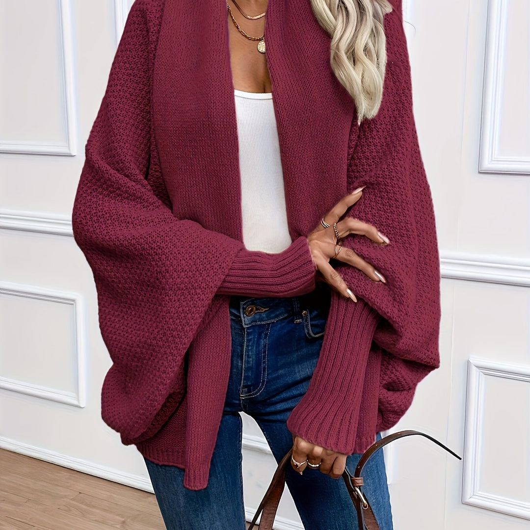 Wendela waterfall knit cardigan with shawl collar – image 11