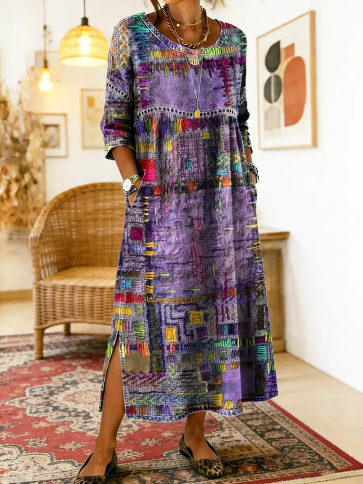 Indra patchwork denim dress – image 4