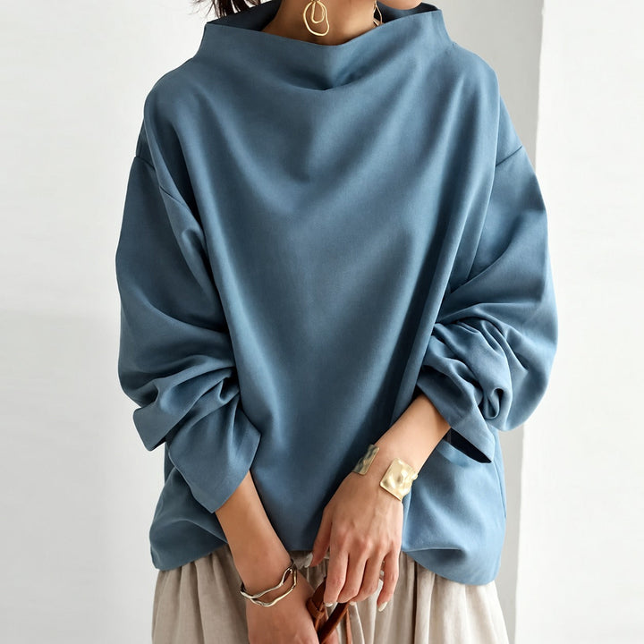 Eliana roll neck jumper in black