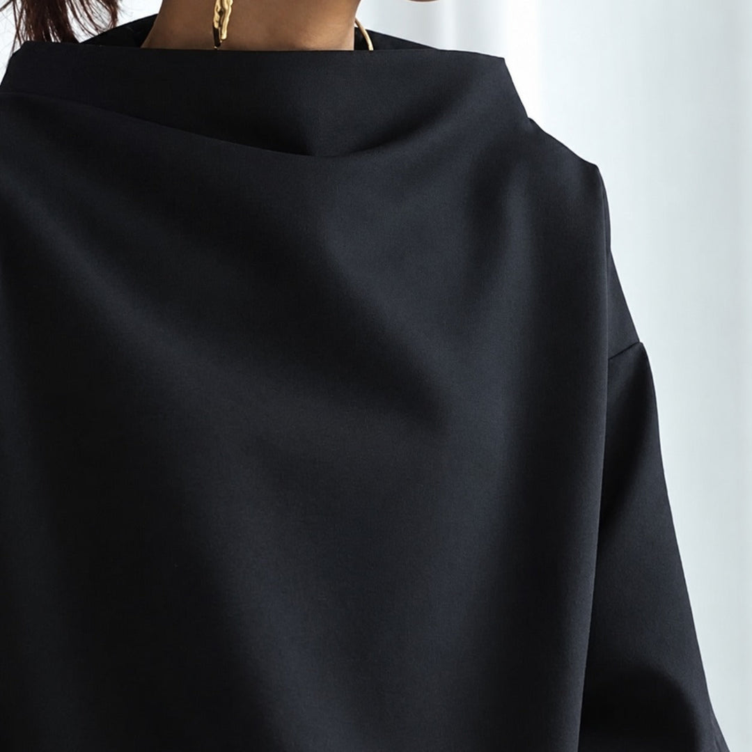 Eliana roll neck jumper, collar detail