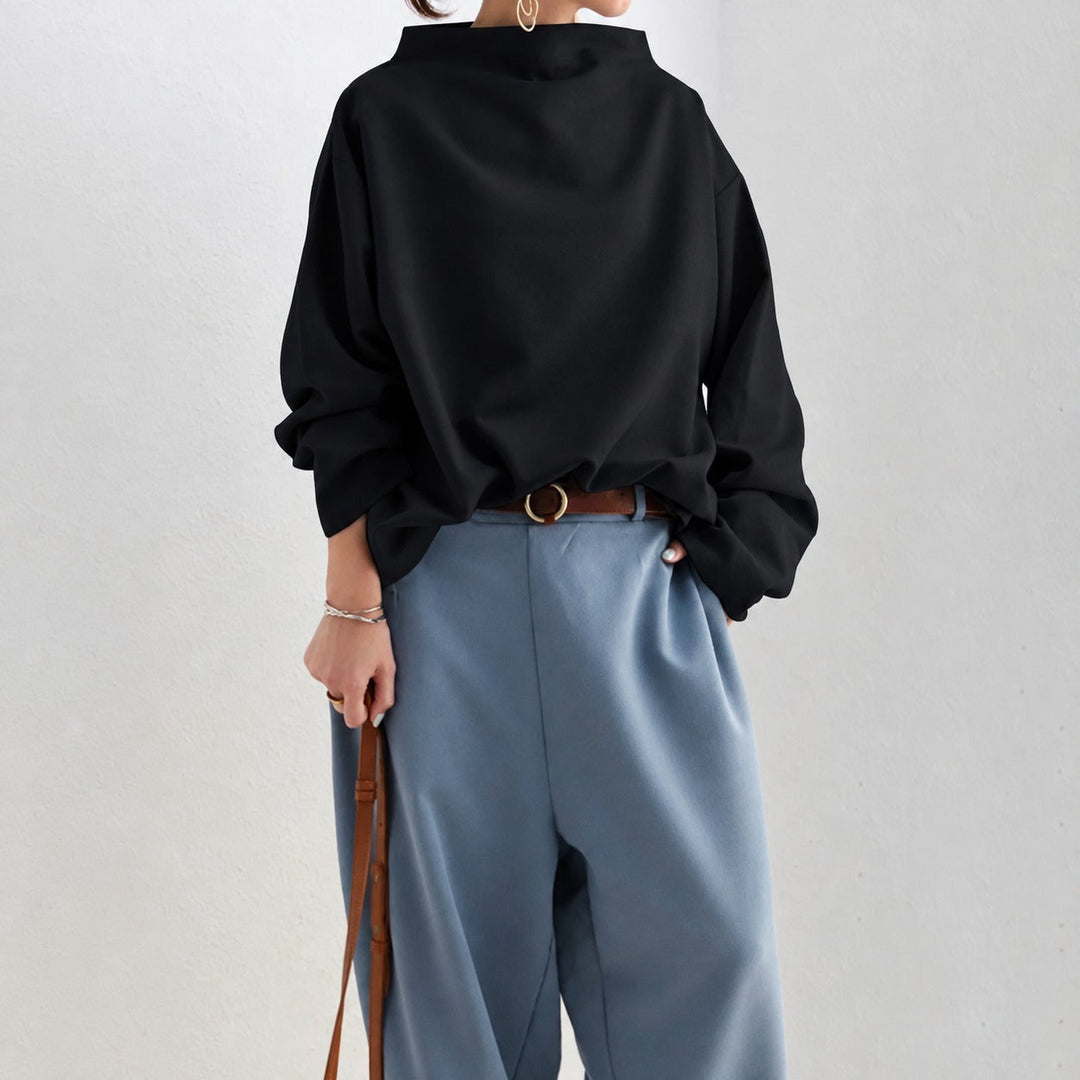 Eliana roll neck jumper in blue