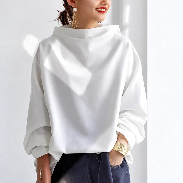Eliana roll neck jumper, knit texture detail