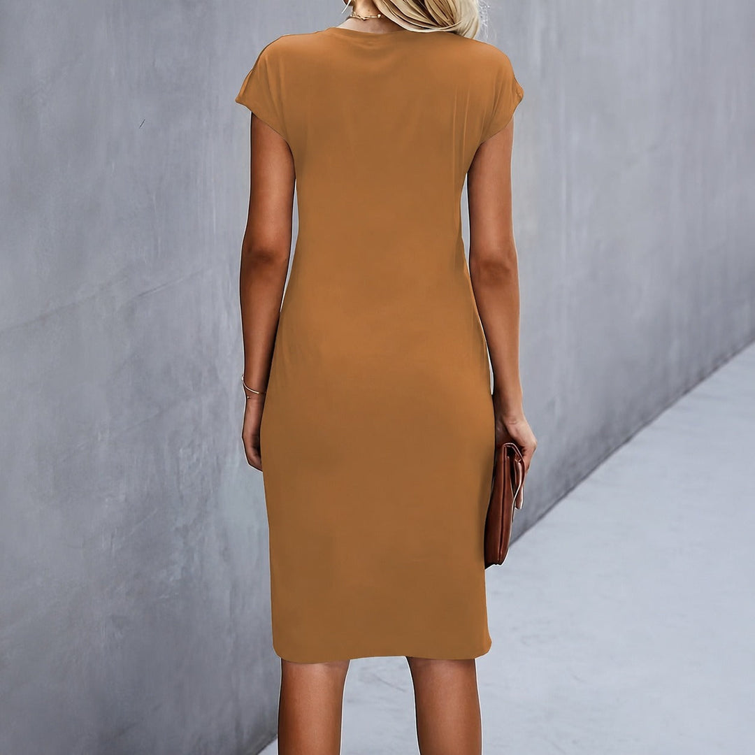 Wynne midi dress, front tie detail