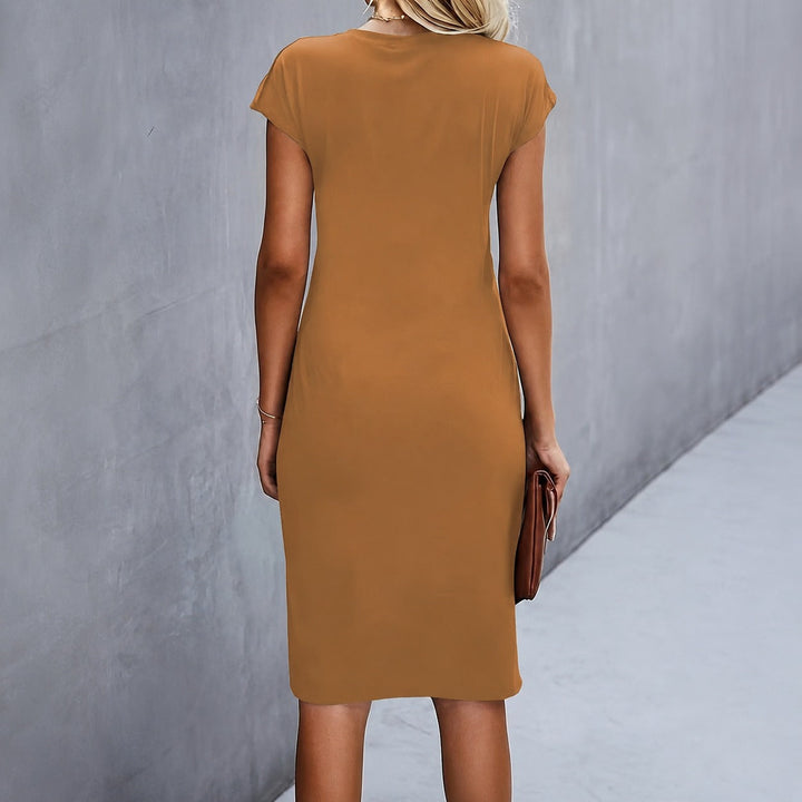 Wynne midi dress, front tie detail