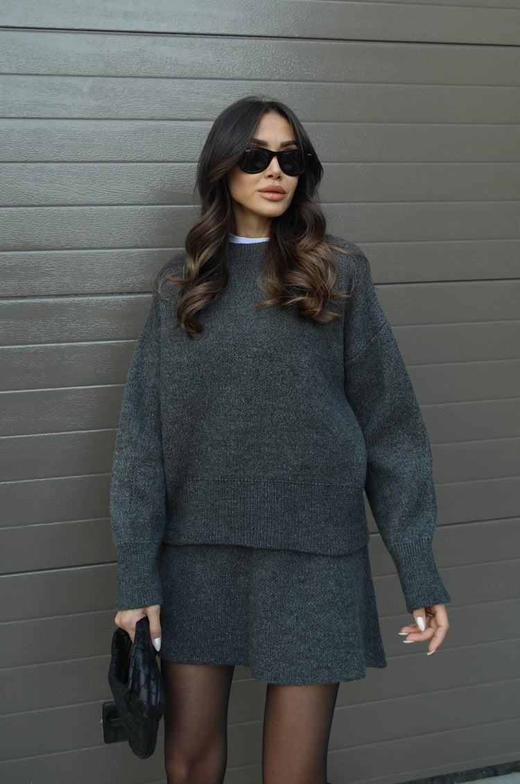 Hanna two piece knit jumper and skirt co-ord set, gallery image 21