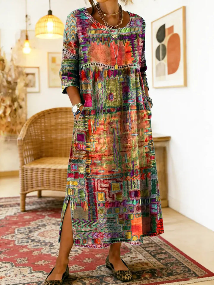 Indra patchwork denim dress – image 8