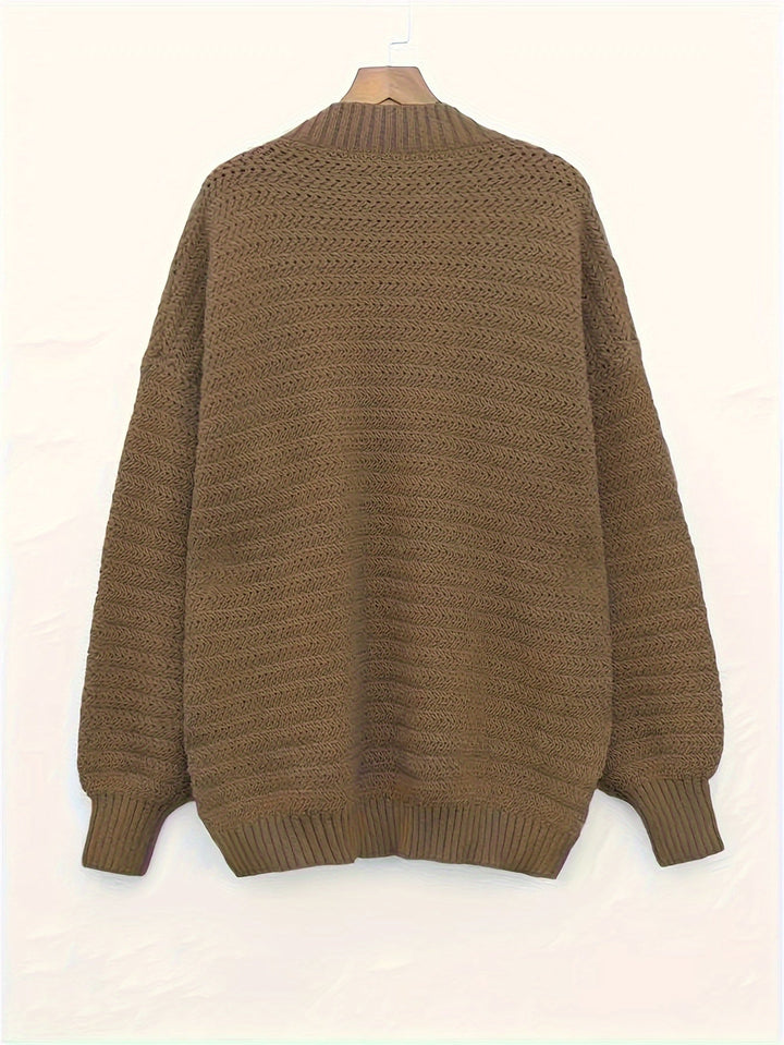 Margit oversized mock neck cable knit jumper – image 8