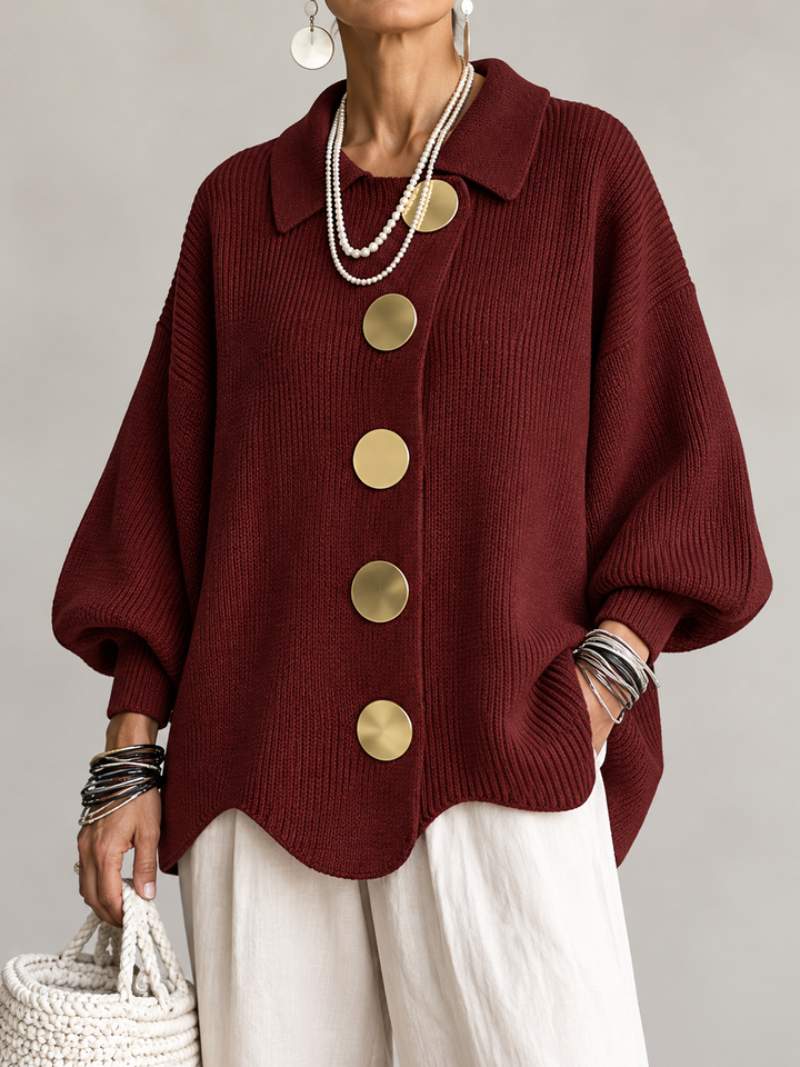 Alva knit vest with oversized collar – image 5