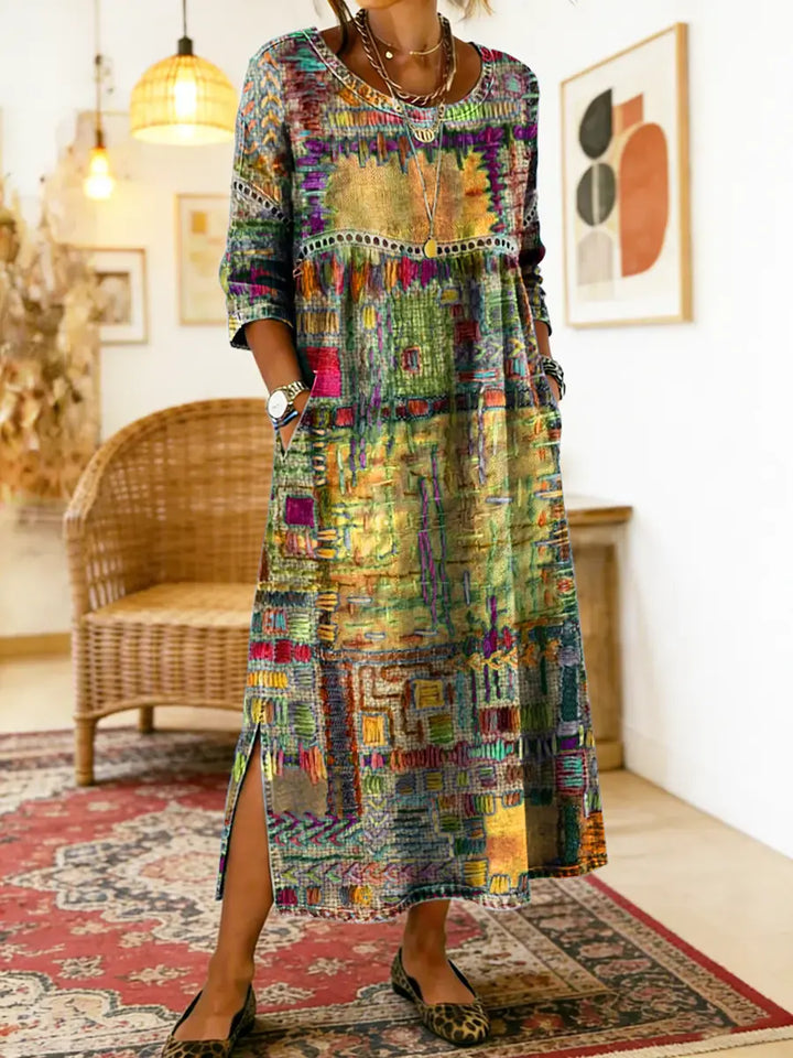 Indra patchwork denim dress – image 7